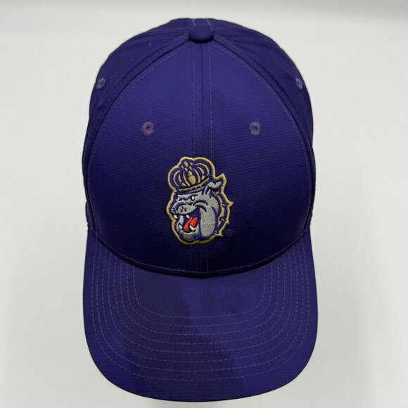 Nike Dri-Fit Club Cap James Madison University JMU Hat Strapback Size M/L Purple - Picture 5 of 13